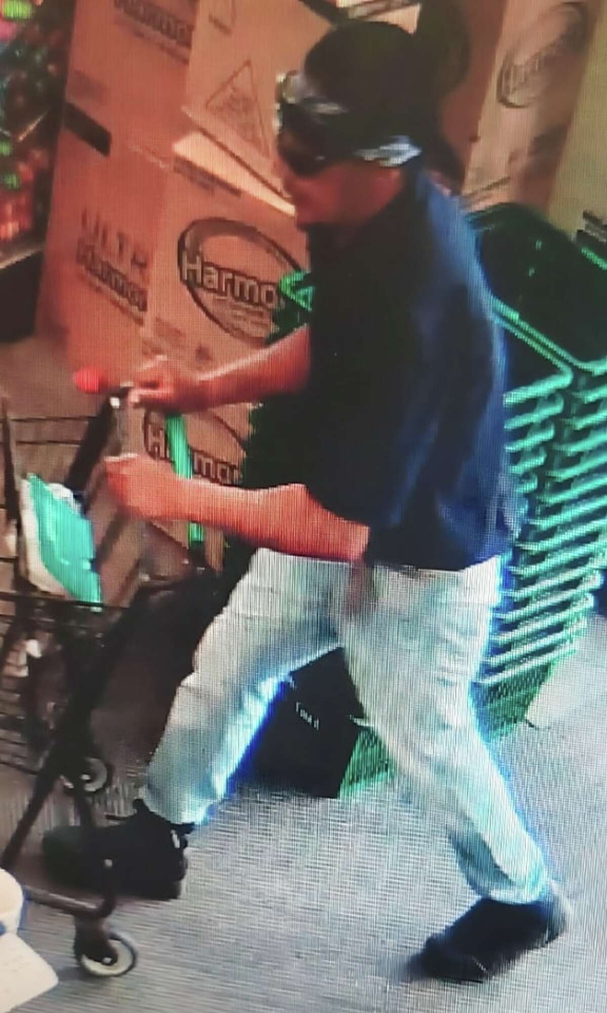 Laredo police said this man is wanted in relation to a felony that occurred at a local Dollar Tree. To provide information on the case, call Laredo Crime Stoppers at 727-TIPS (8477).