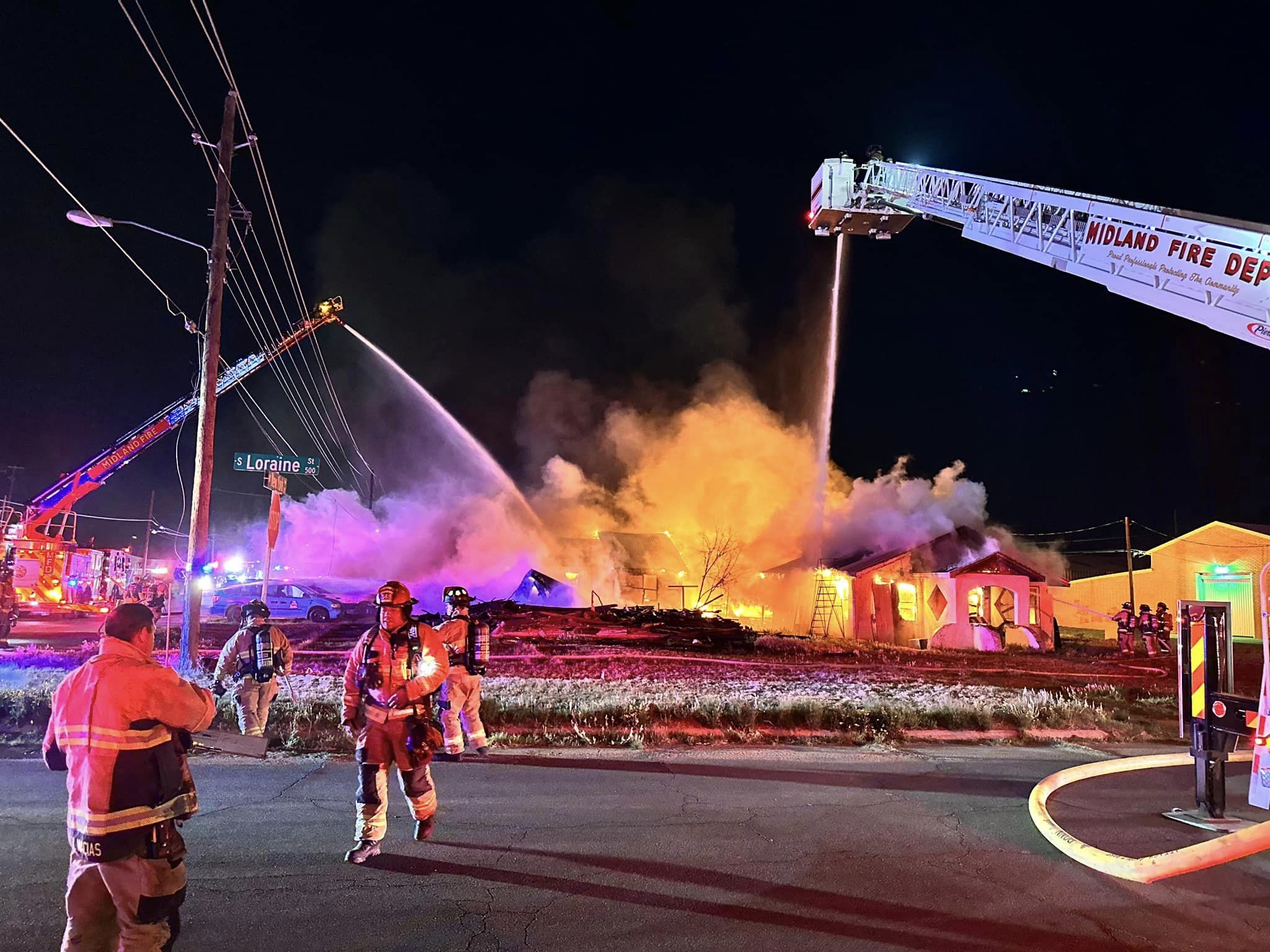 Midland Fire Department responds to fire near downtown