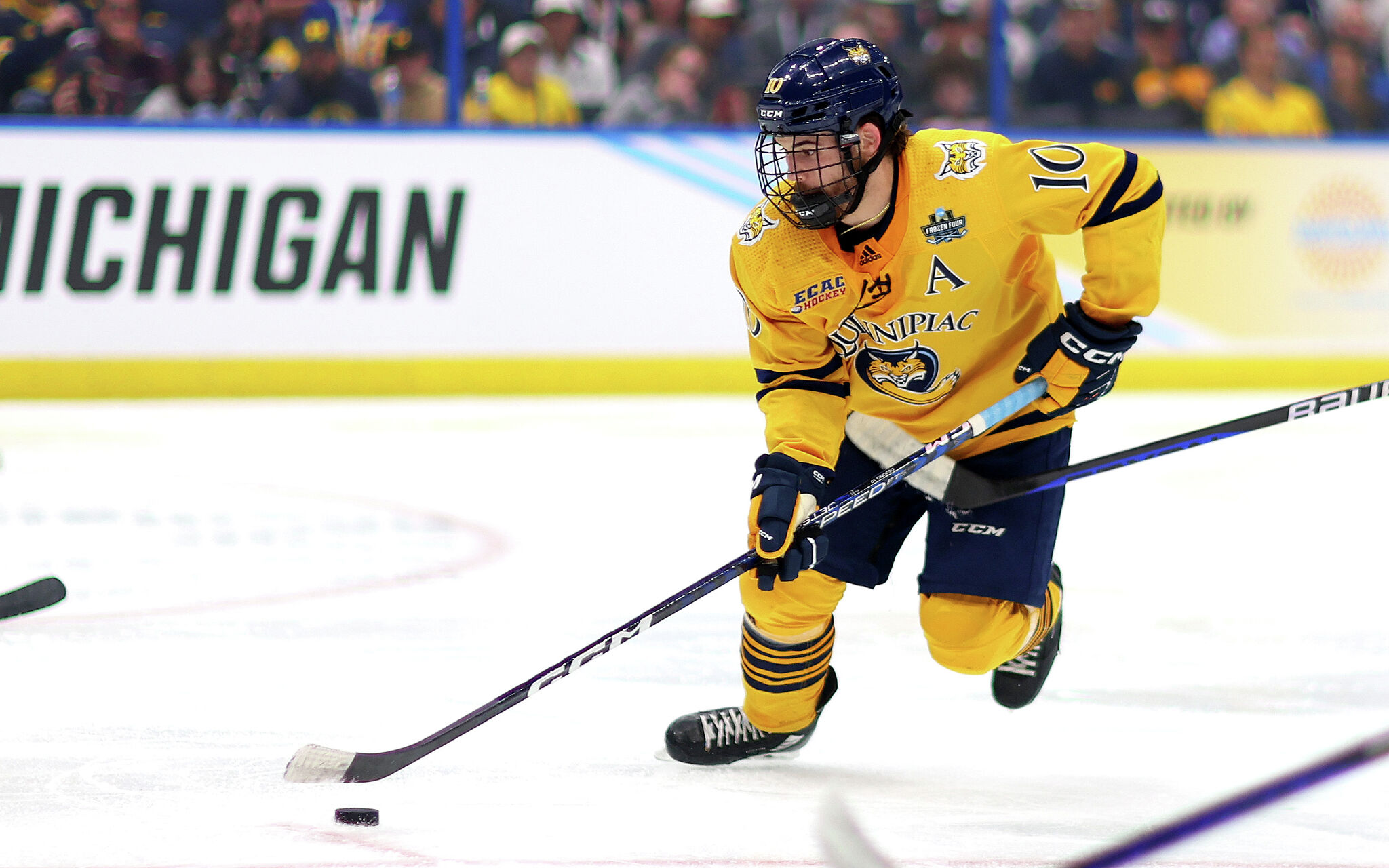 Quinnipiac's Bobcats hope to clinch the title at Frozen Four