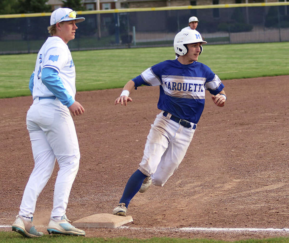 Marquette scores first seven runs, holds off Jersey, 8-6