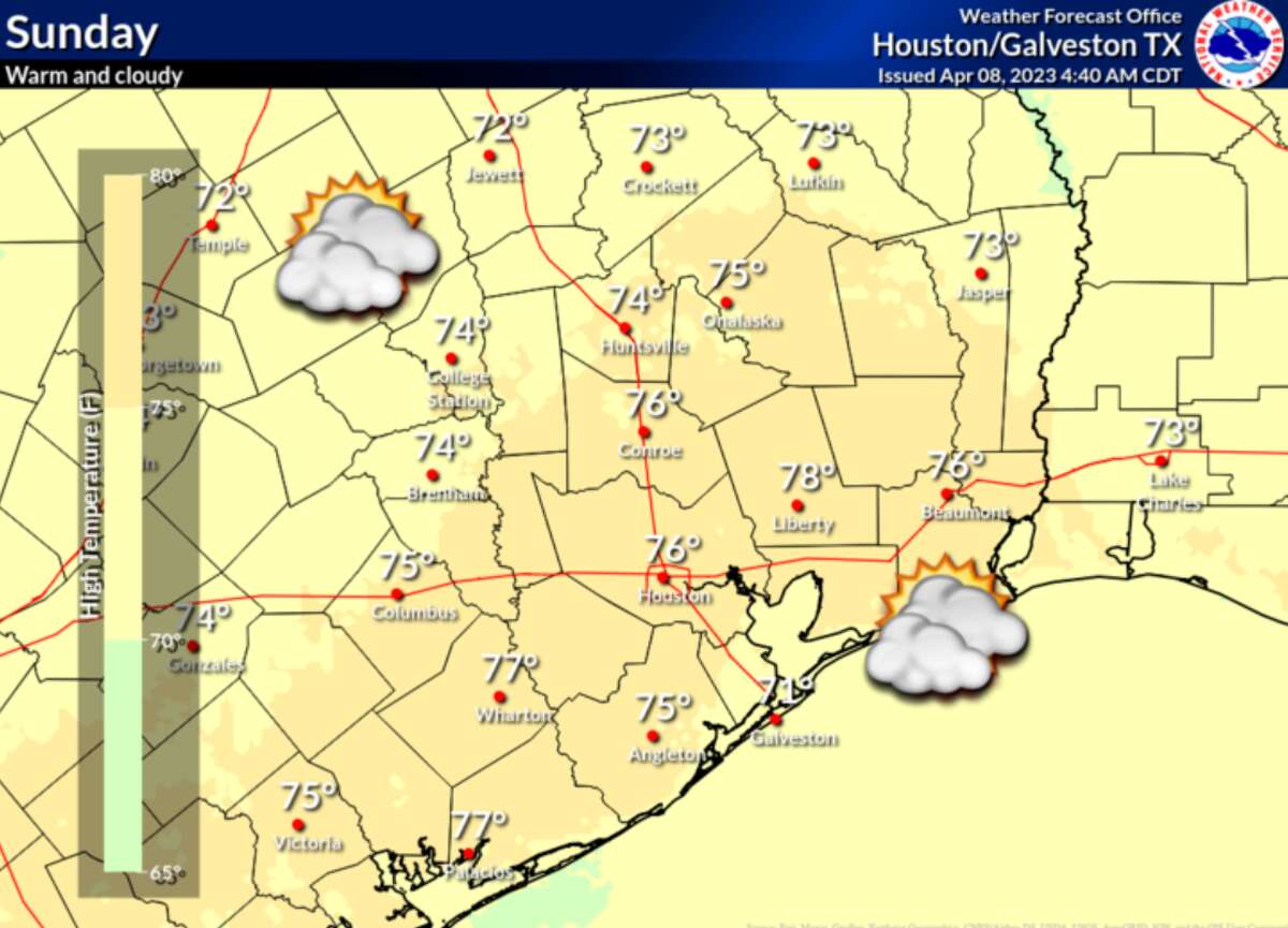 Cloudy Skies And Warm Temperatures For Easter Weekend In Houston