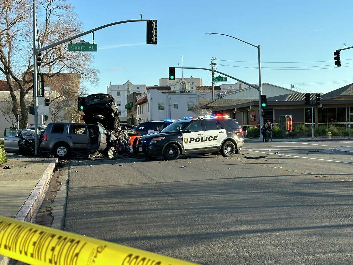A teen crashed a stolen SUV, killing one woman, police said in Woodland, Calif.