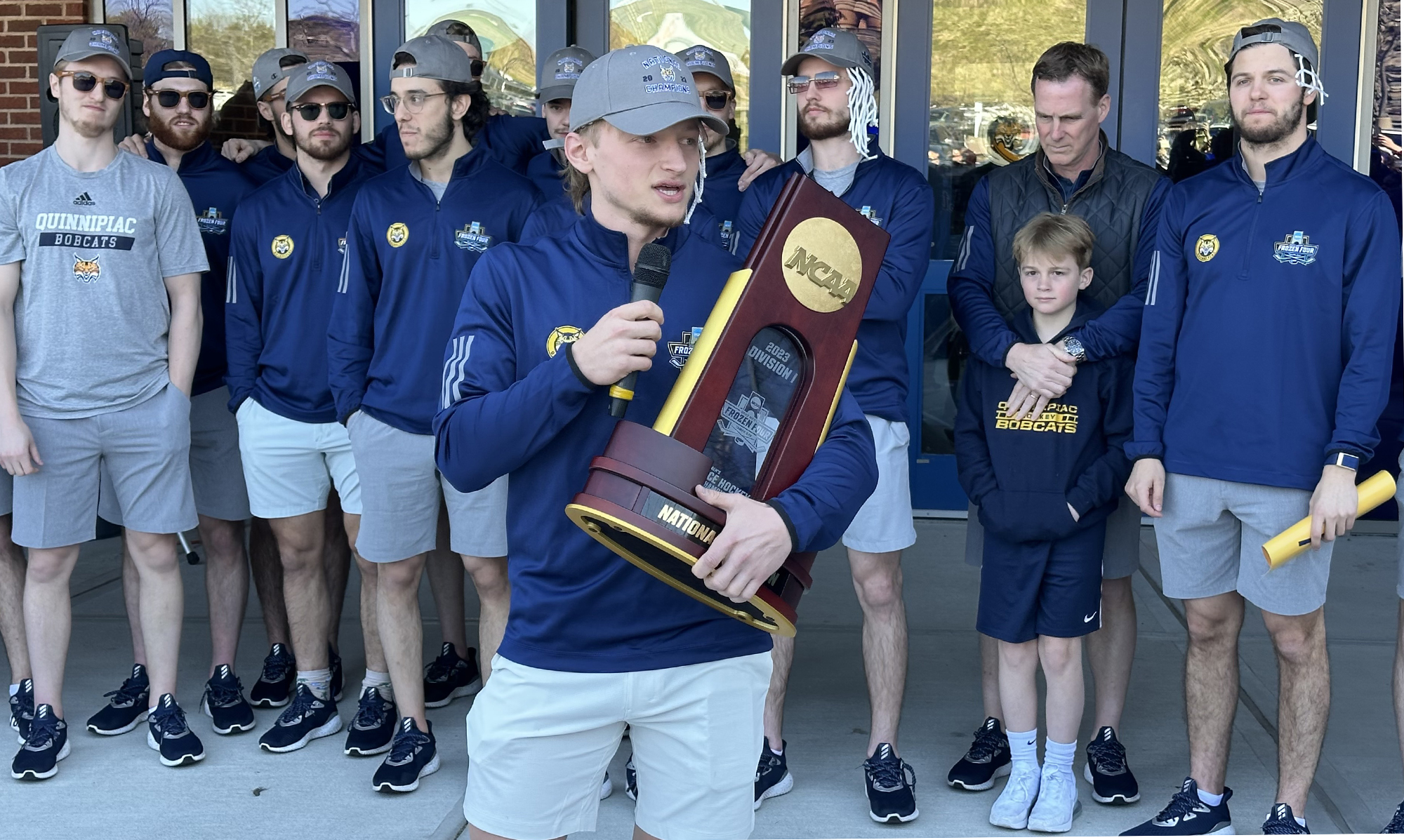 Quinnipiac's Bobcats hope to clinch the title at Frozen Four