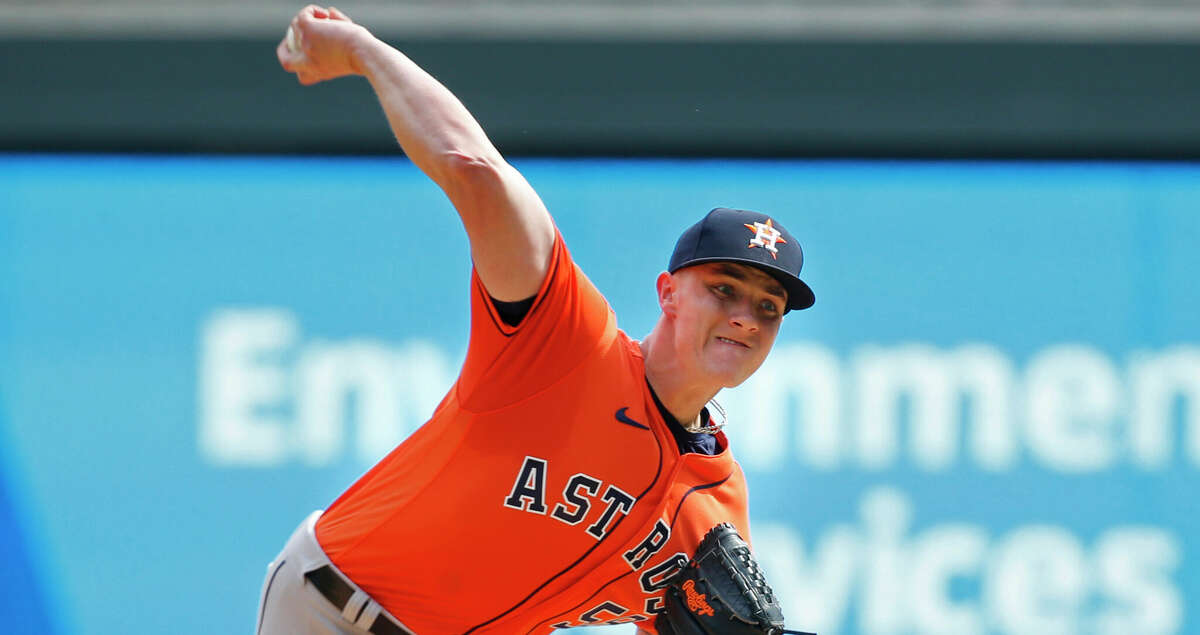 Hunter Brown of the Houston Astros delivers during the first inning News  Photo - Getty Images