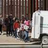 Venezuelan and Nicaraguan migrants are transferred by agents of the Border Patrol after crossing the Rio Grande river from Ciudad Juarez, Chihuahua state, Mexico to El Paso, Texas, US to ask for political asylum on December 27, 2022