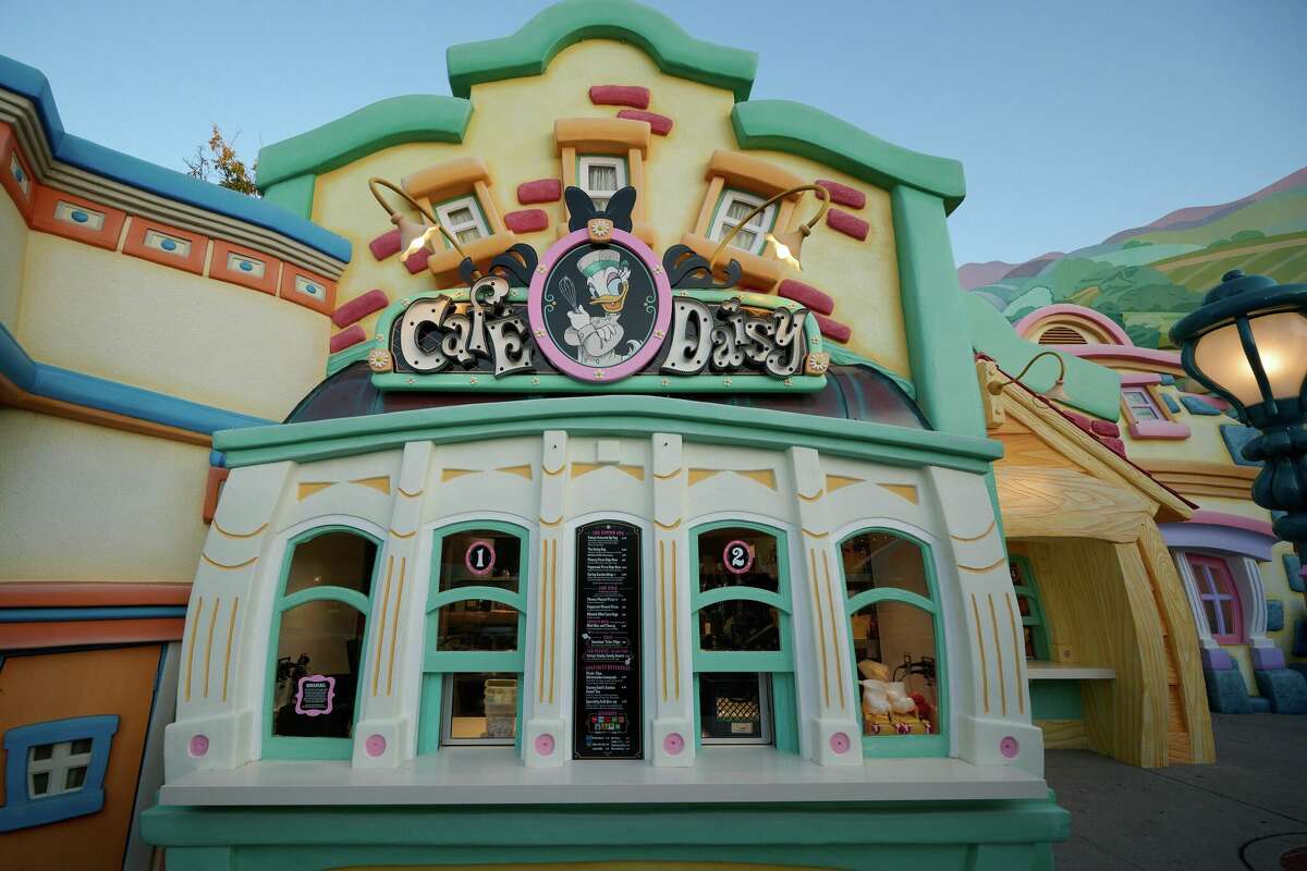 The storefront of Cafe Daisy at Mickey's ToonTown at Disneyland Park in Anaheim, Calif. The quick-service eatery serves coffee and treats.