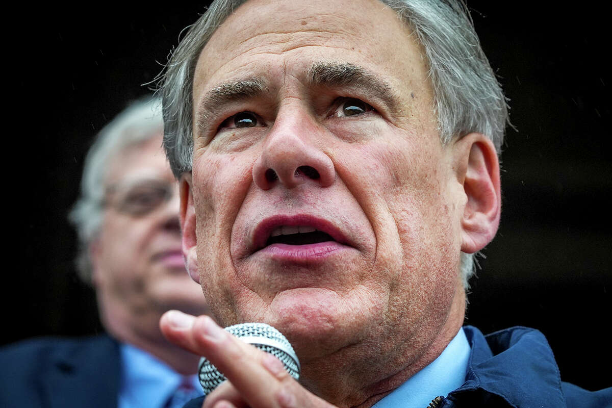 FILE - Gov. Greg Abbott speaks on the north steps of the State Capitol to supporters at a Texas Public Policy Foundation Parent Empowerment rally on March 21, 2023, in Austin. Abbott is moving fast to pardon a U.S. Army sergeant convicted in the 2020 killing of an armed protester. Sgt. Daniel Perry faces up to life in prison after being convicted of murder Friday, April 7, in the fatal shooting of 28-year-old Garrett Foster. (Ricardo B. Brazziell/Austin American-Statesman via AP, File)