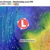 干低压系统将于周三抵达加州北部,西北转向冷,风到大部分的海湾地区。登录必赢亚洲