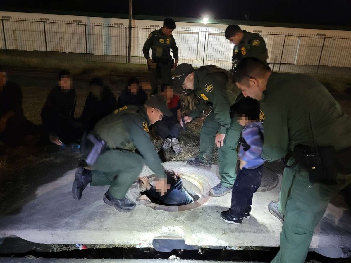 U.S. Border Patrol agents extracted nine migrants from a manhole on Santa Maria Avenue and Mann Road on April 10. The individuals were determined to be from Mexico.