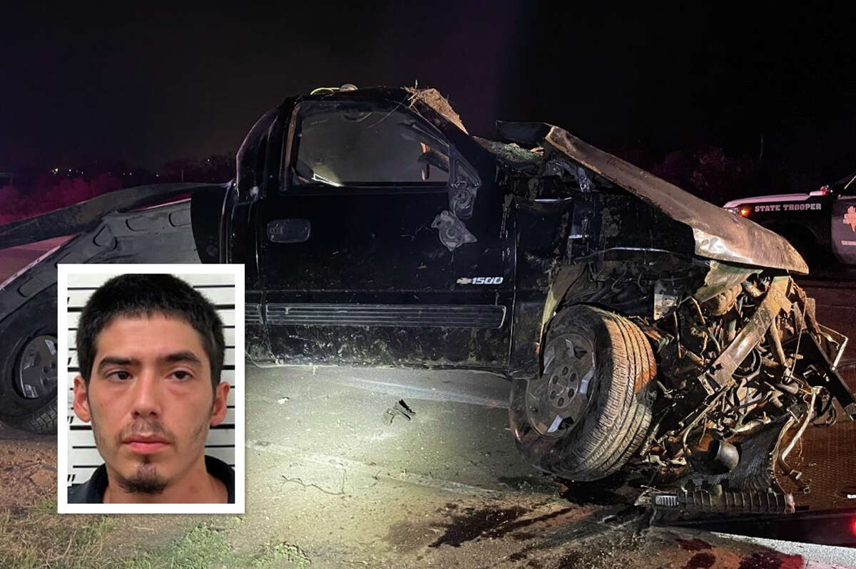 Jorge Garcia, 21, of Zapata was arrested on a felony warrant for racing on a highway causing death on April 12, 2023.
