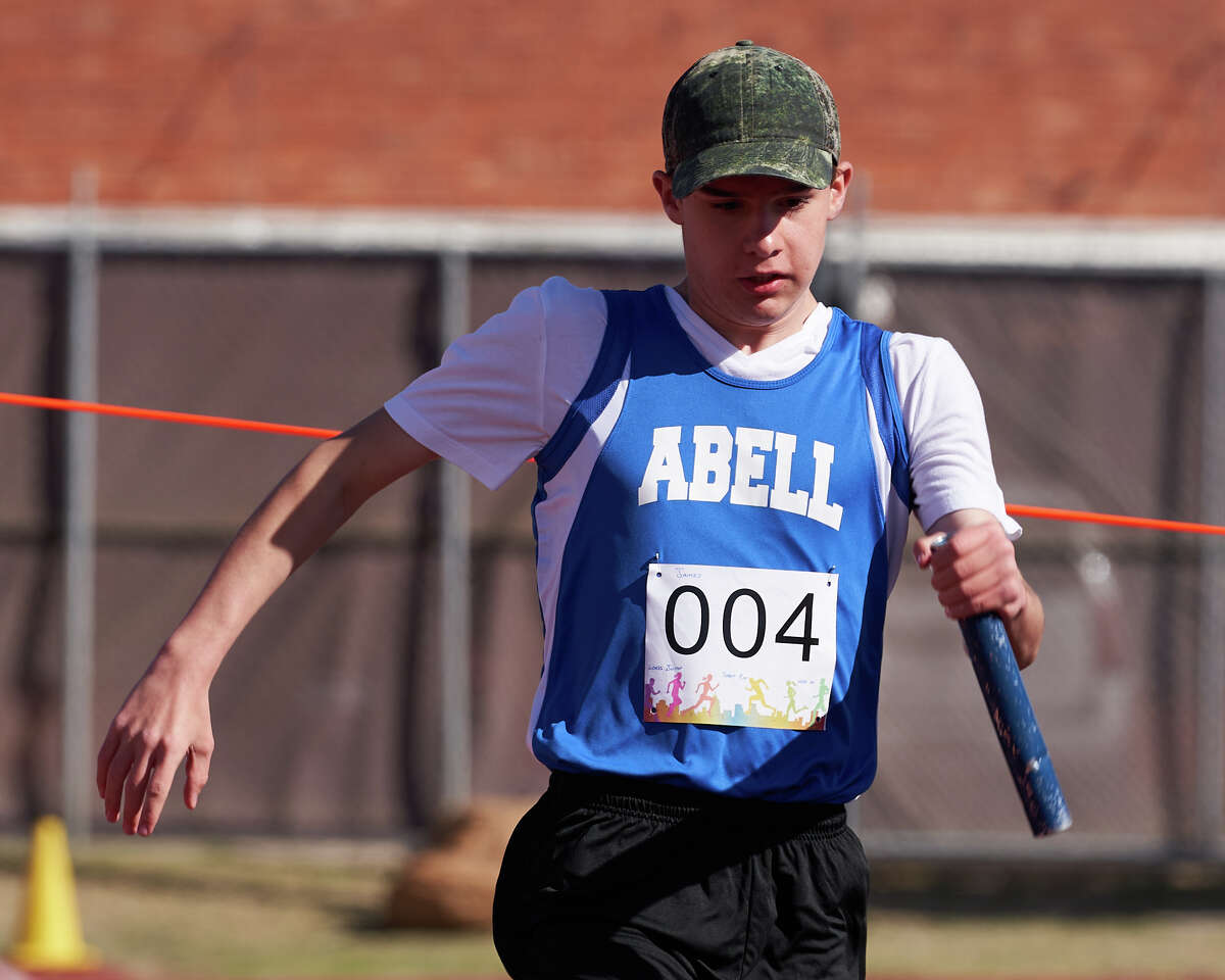 Unified Track Meet, featuring Abell Junior High, Alamo Junior High, Goddard Junior High, San Jacinto Junior High and Bynum School, at Memorial Stadium in Midland, Texas, on Thursday, April 6, 2023. 