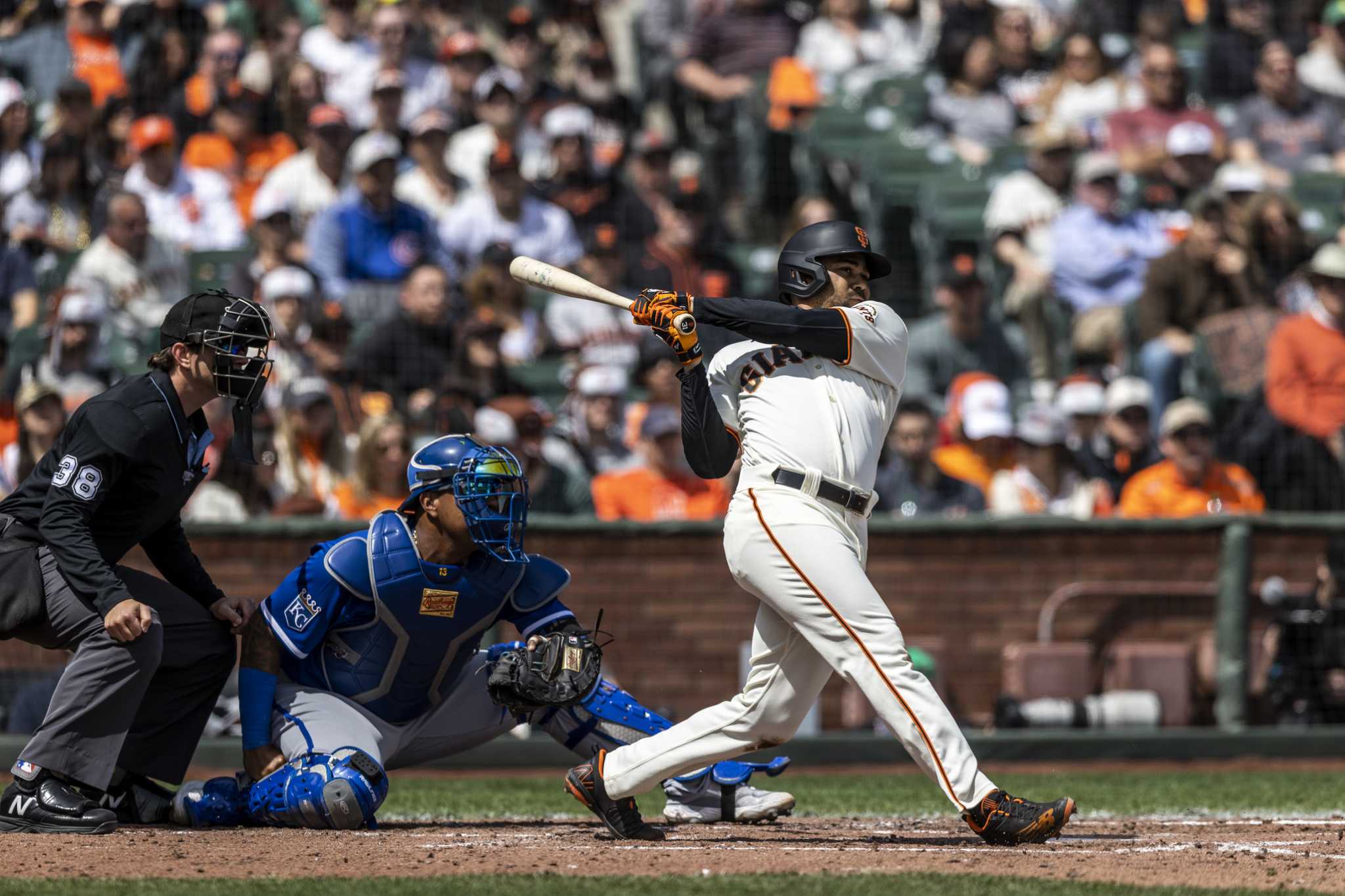 LaMonte Wade Jr. #31 of the San Francisco Giants high-fives teammates  News Photo - Getty Images