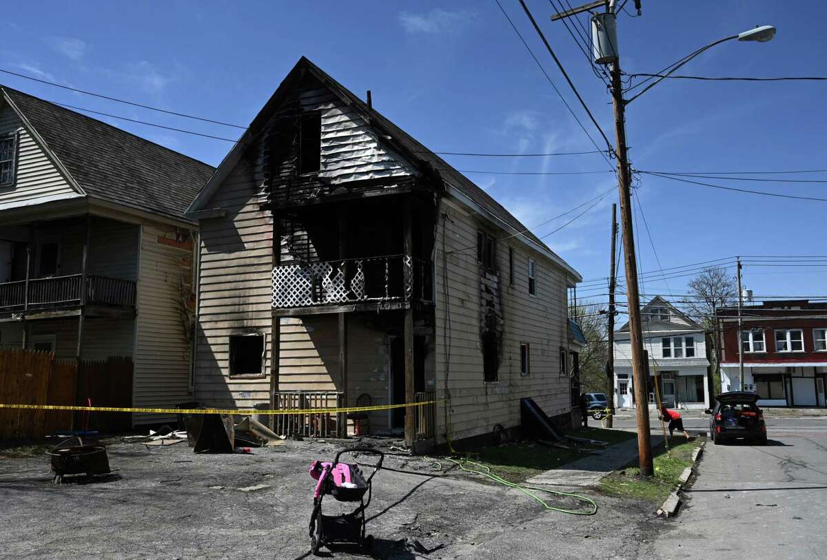 House fire on Schenectady's Van Vranken Avenue sends two to hospital