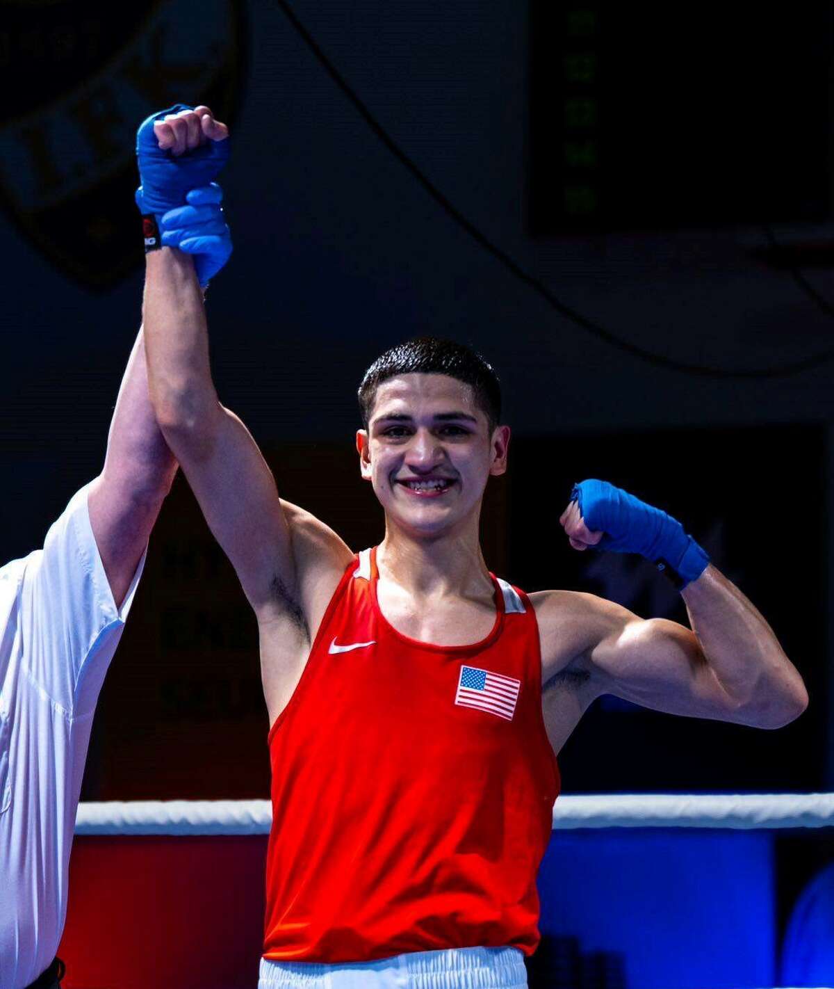 Emilio Garcia won by unanimous decision Saturday, April 15 against Canada's Wyatt Sandford to advance to the championship bout at the the 41st annual GeeBee Tournament in Helsinki, Finland for USA Boxing.