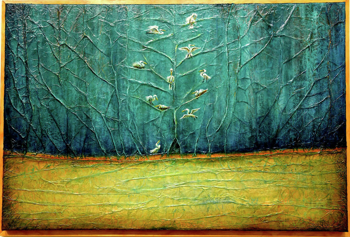 A variety of styles, techniques and subject matter comprise this year's Neches River Festival art exhibit, which opens April 16 and runs through May 30 at the Beaumont Art League. Photo made Friday, April 14, 2023 Kim Brent/Beaumont Enterprise