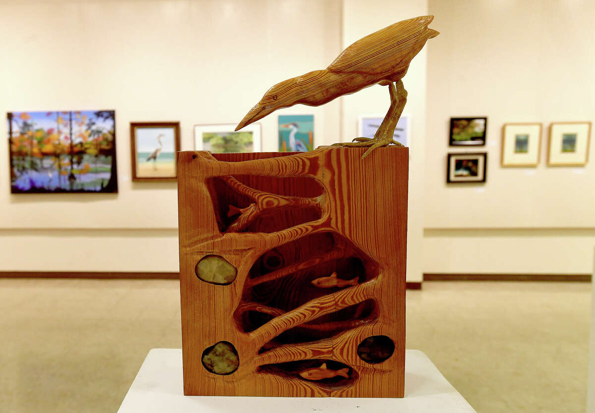A variety of styles, techniques and subject matter comprise this year's Neches River Festival art exhibit, which opens April 16 and runs through May 30 at the Beaumont Art League. Photo made Friday, April 14, 2023 Kim Brent/Beaumont Enterprise