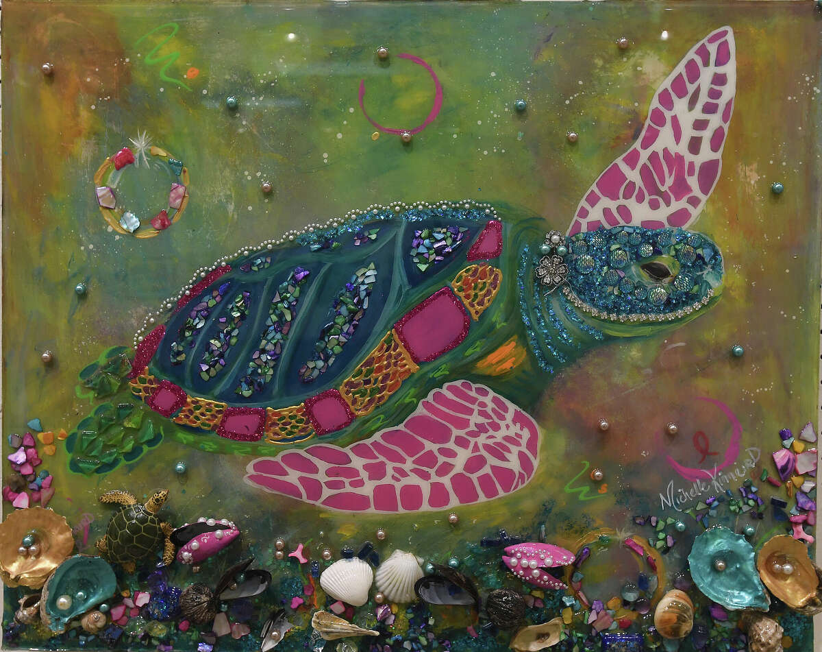 A variety of styles, techniques and subject matter comprise this year's Neches River Festival art exhibit, which opens April 16 and runs through May 30 at the Beaumont Art League. Photo made Friday, April 14, 2023 Kim Brent/Beaumont Enterprise