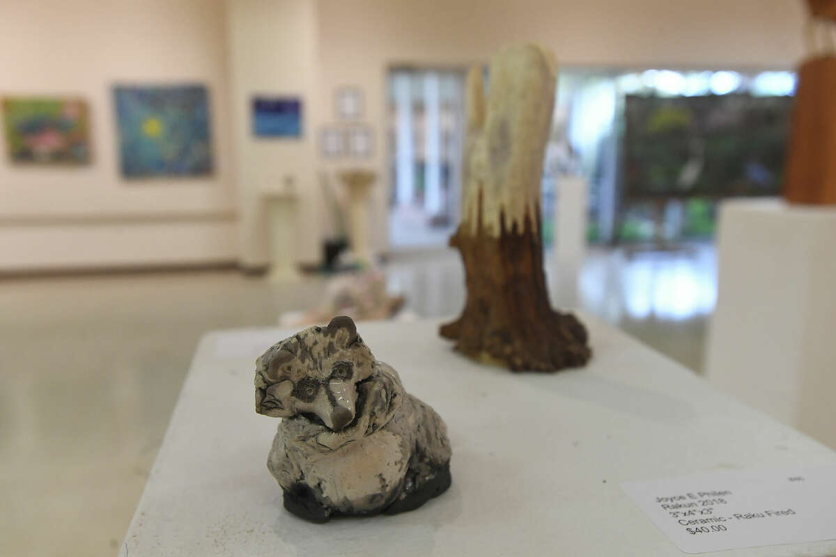 A variety of styles, techniques and subject matter comprise this year's Neches River Festival art exhibit, which opens April 16 and runs through May 30 at the Beaumont Art League. Photo made Friday, April 14, 2023 Kim Brent/Beaumont Enterprise