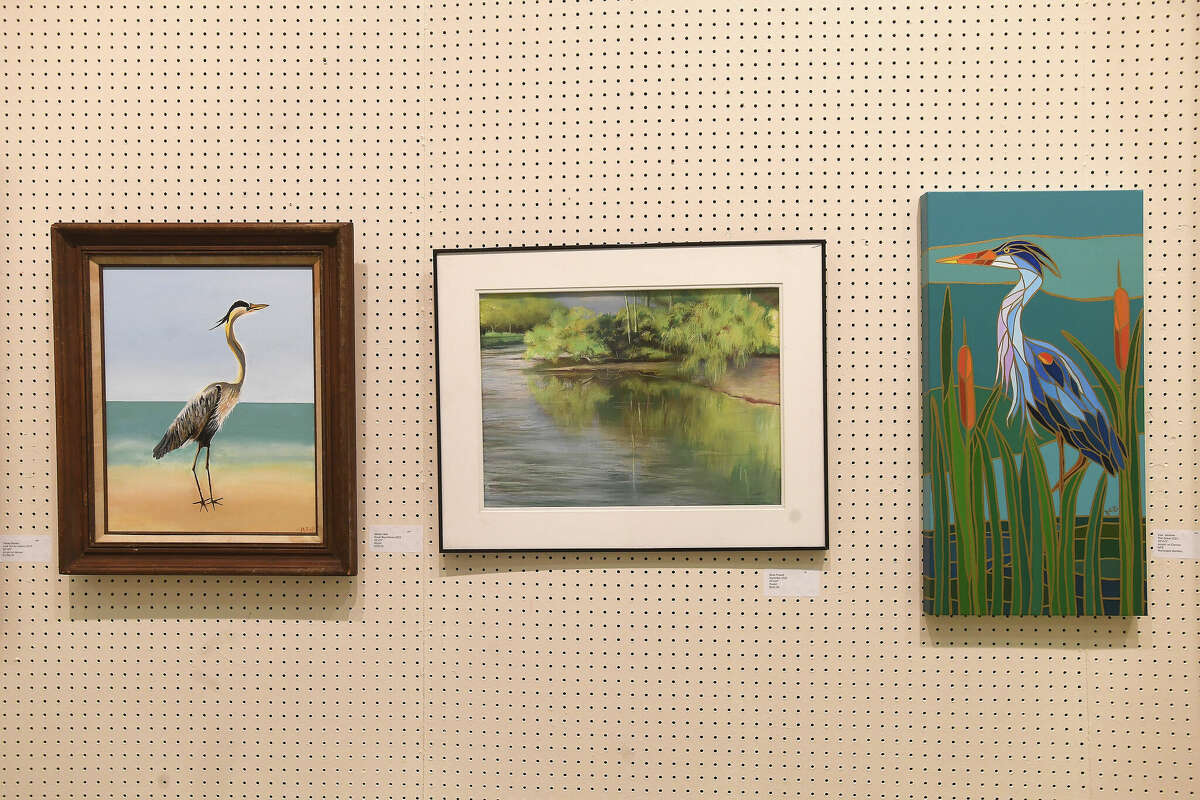 A variety of styles, techniques and subject matter comprise this year's Neches River Festival art exhibit, which opens April 16 and runs through May 30 at the Beaumont Art League. Photo made Friday, April 14, 2023 Kim Brent/Beaumont Enterprise