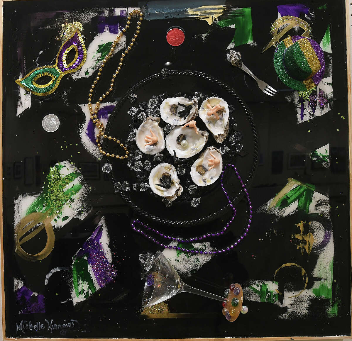 A variety of styles, techniques and subject matter comprise this year's Neches River Festival art exhibit, which opens April 16 and runs through May 30 at the Beaumont Art League. Photo made Friday, April 14, 2023 Kim Brent/Beaumont Enterprise
