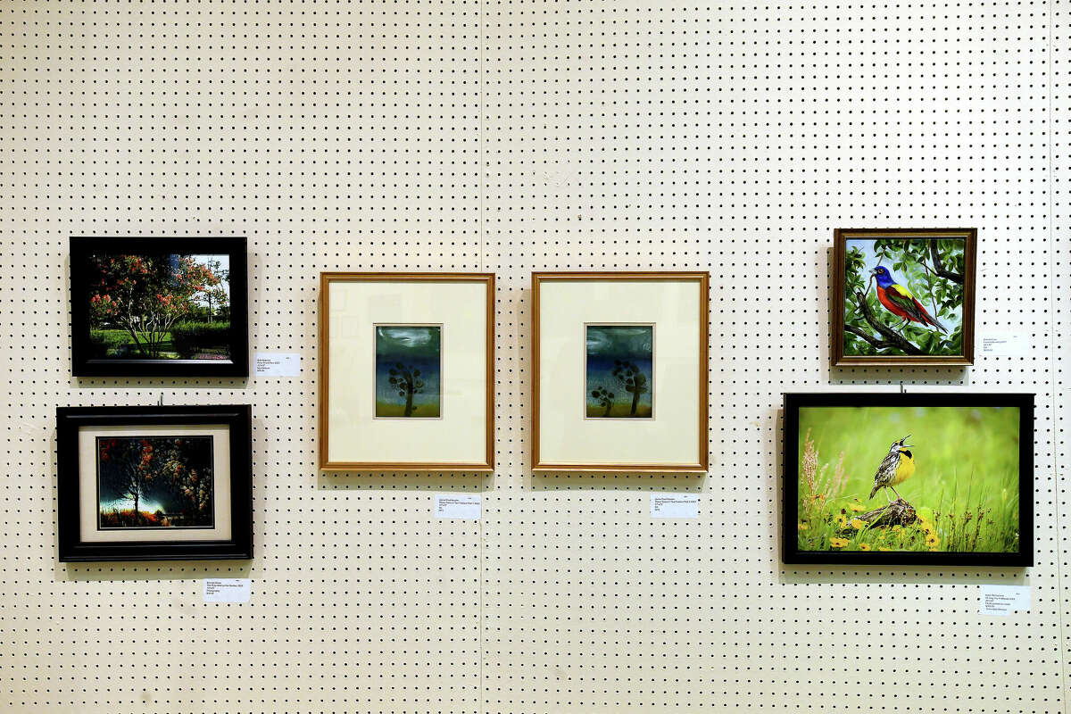 A variety of styles, techniques and subject matter comprise this year's Neches River Festival art exhibit, which opens April 16 and runs through May 30 at the Beaumont Art League. Photo made Friday, April 14, 2023 Kim Brent/Beaumont Enterprise