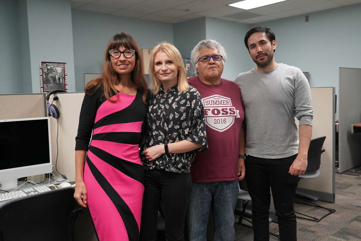 Collaborative opportunities for research are currently being explored by faculty members of the University’s College of Arts and Sciences. Pictured, from left to right, are Dr. Anna Cieślicka, Dr. Katarzyna Jankowiak, Dr. Roberto Heredia and Dr. Omar García.