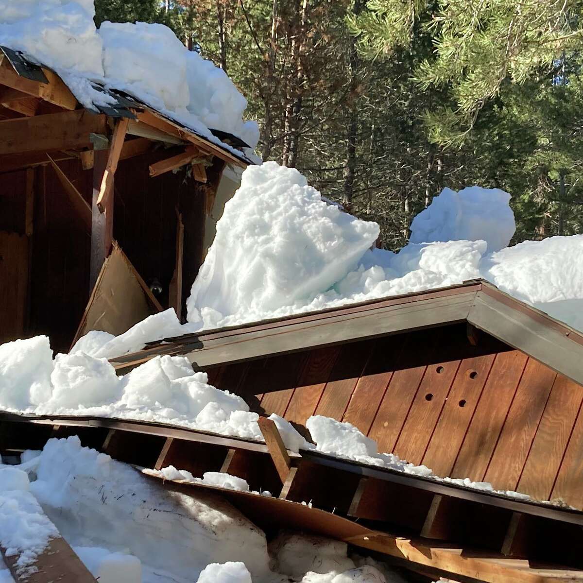 Truckee home collapses due to snow load on roof