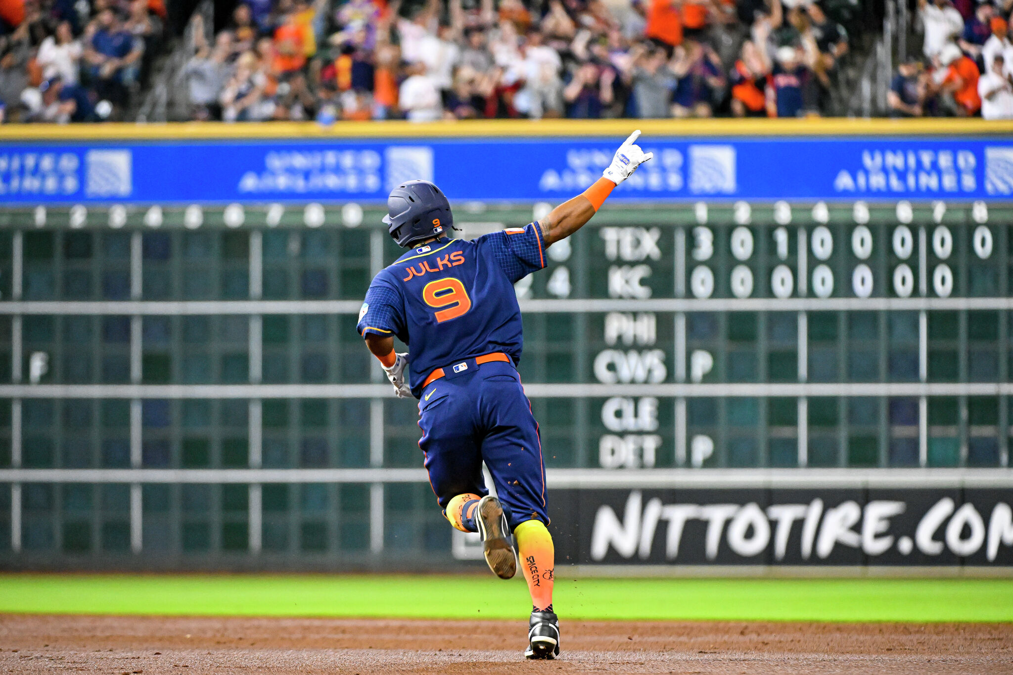 Mauricio Dubon of the Houston Astros reacts to hitting an RBI double  News Photo - Getty Images
