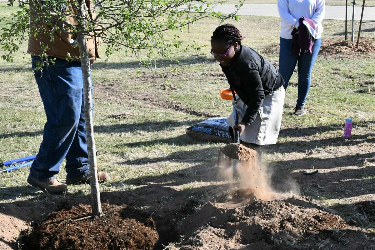 Scenes from the tree planting at MLK Park 04/18/23, hosted by Keep Midland Beautiful and sponsored by Diamondback Energy. 