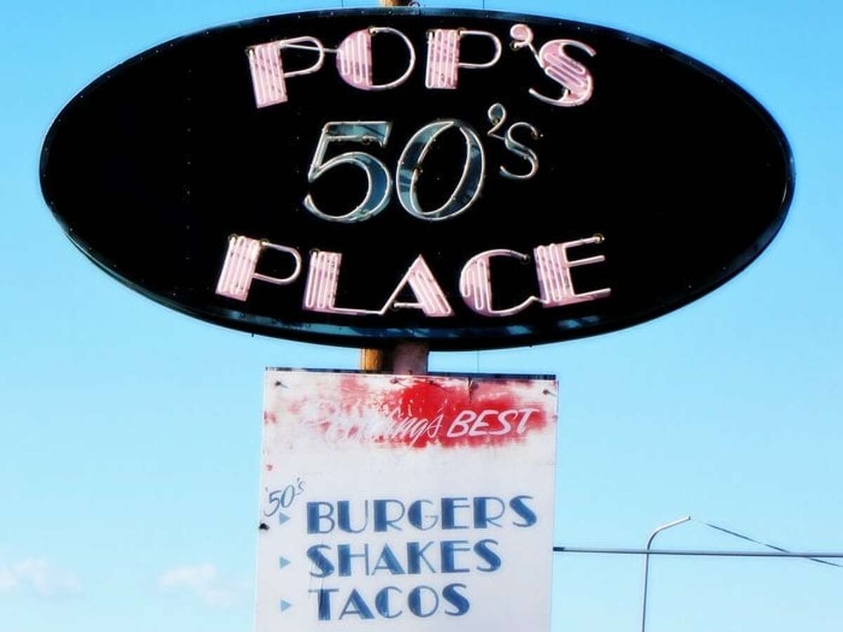 The sign at Pop's 50's Place in Redding, Calif.
