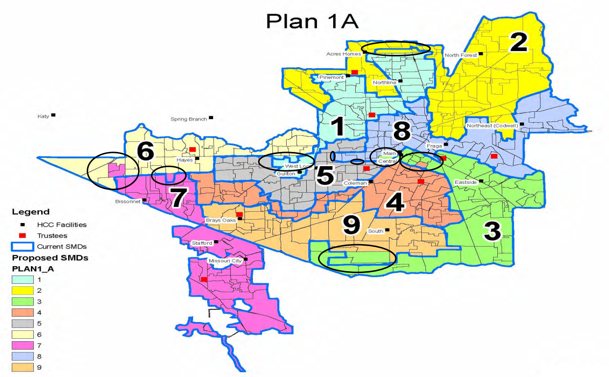 HCC trustees approve new voter map but fail to reunify Third Ward