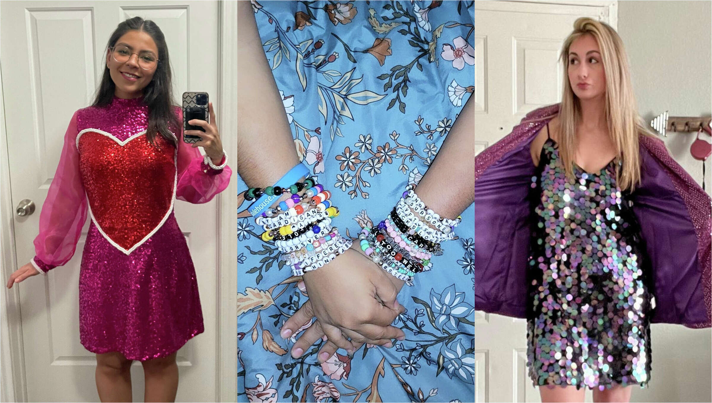 The Swiftie who wore a 13-pound dress made of friendship bracelets