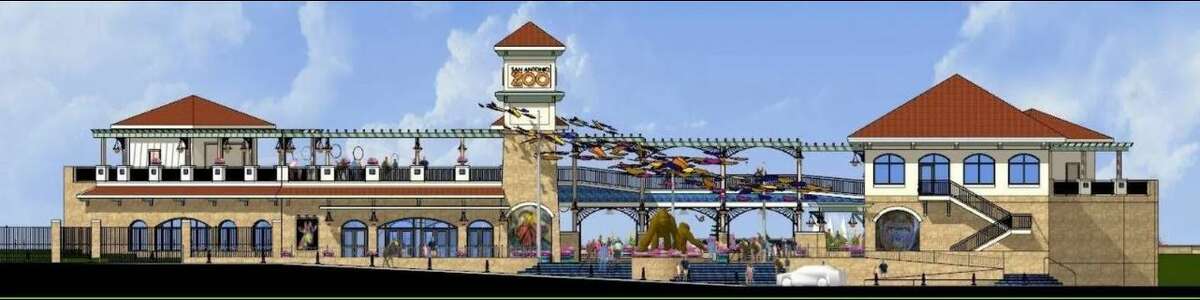 Renderings of the new entrance to the San Antonio Zoo set to open in November 2023.