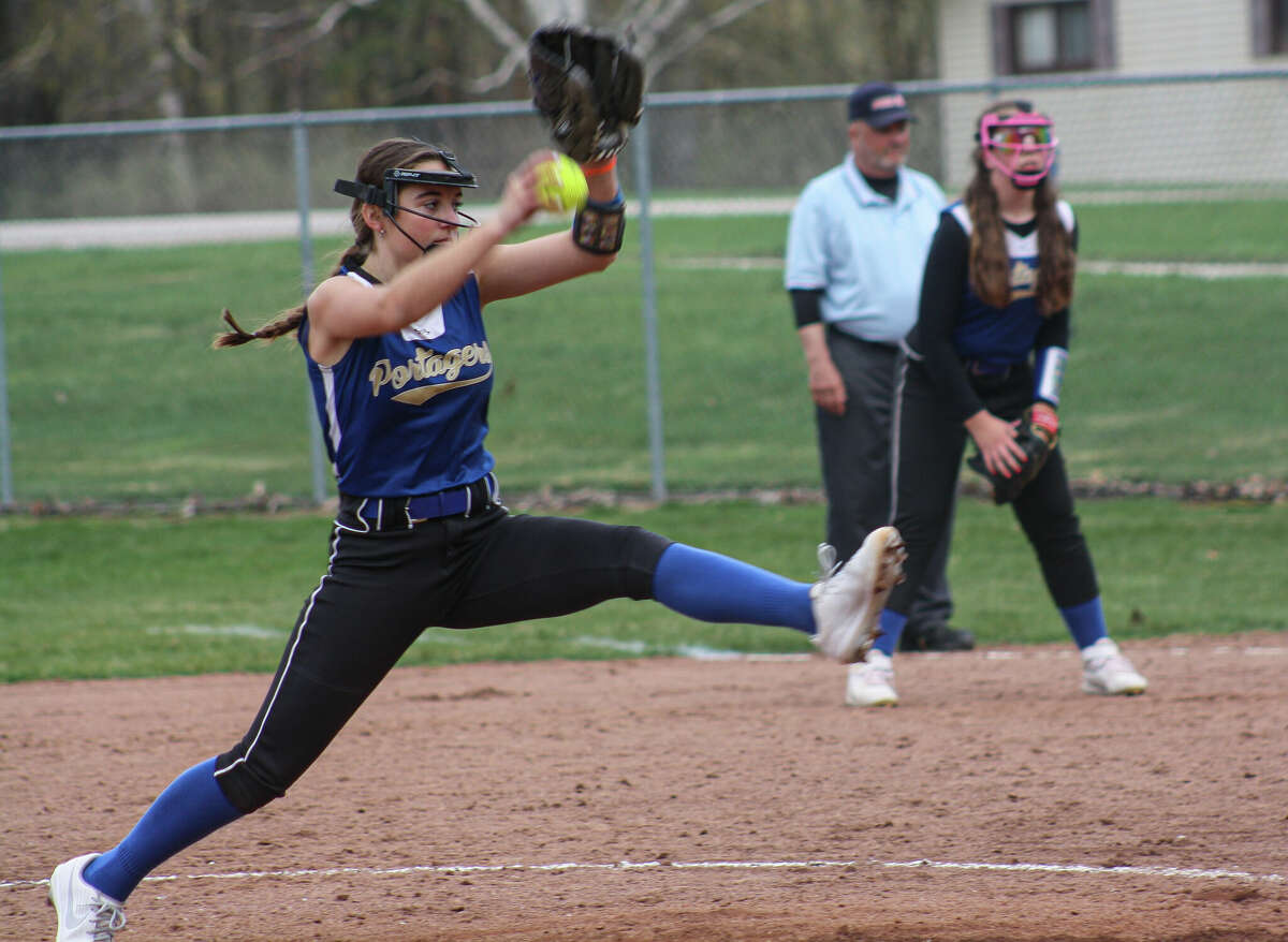 Photos Onekama softball splits doubleheader with Ludington