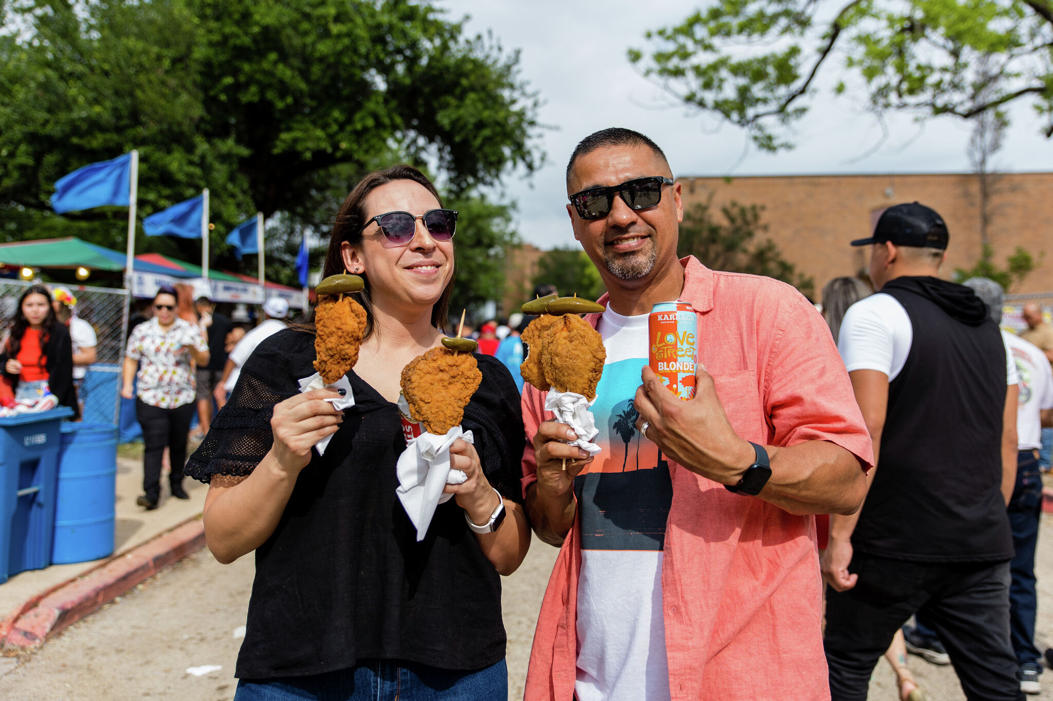 San Antonio partygoers we saw at the 107th Oyster Bake