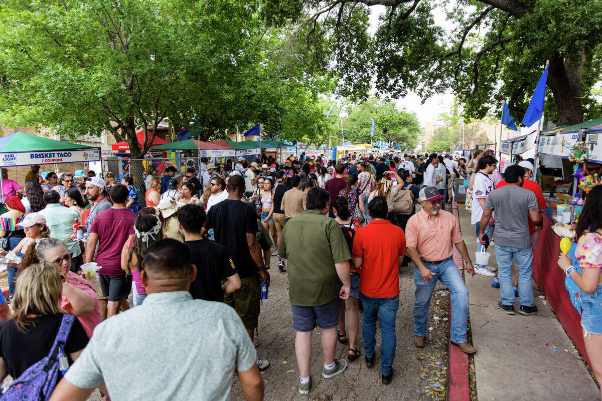 San Antonio partygoers we saw at the 107th Oyster Bake