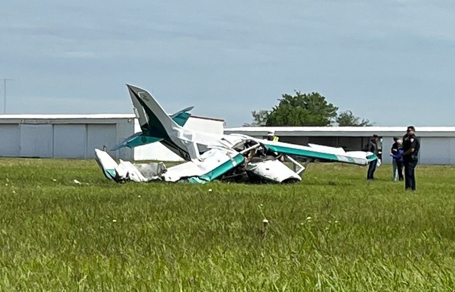 La Porte plane crash: Pilot airlifted to hospital from airport