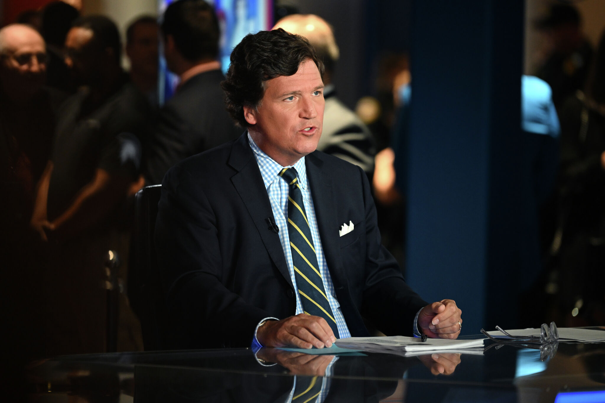 Former SF producer suing Fox News discusses Tucker Carlson ouster.