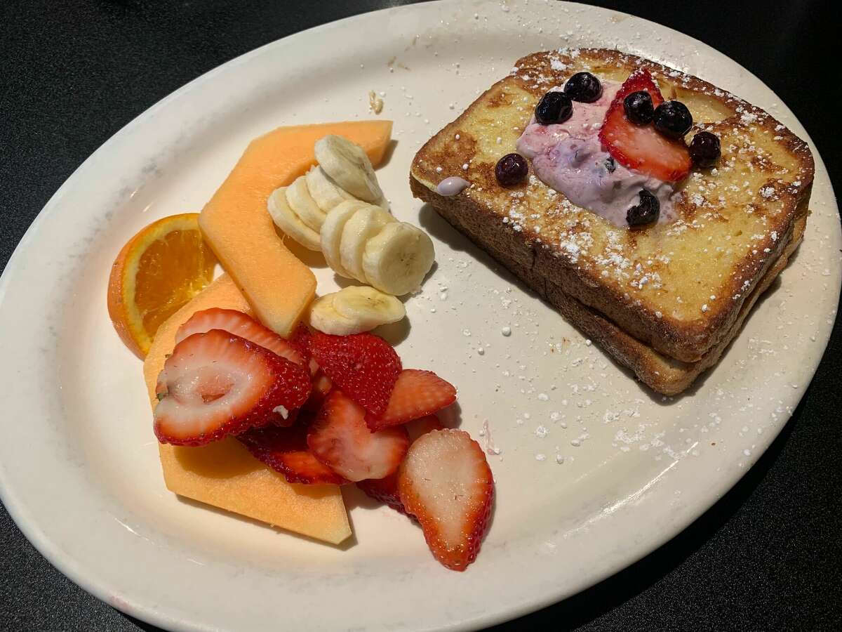 Pancake Joe's has a French toast sandwich for under 10