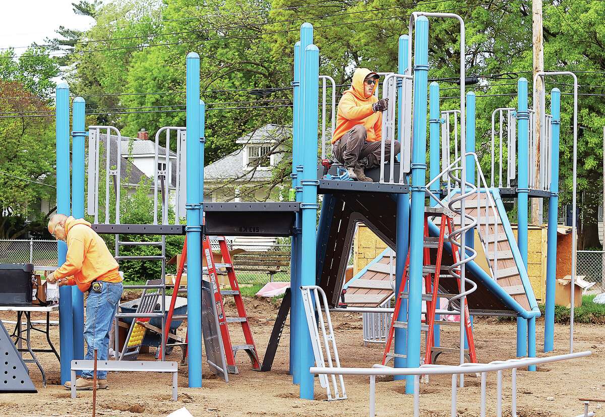 Playground rising quickly at Boys and Girls Club of Alton