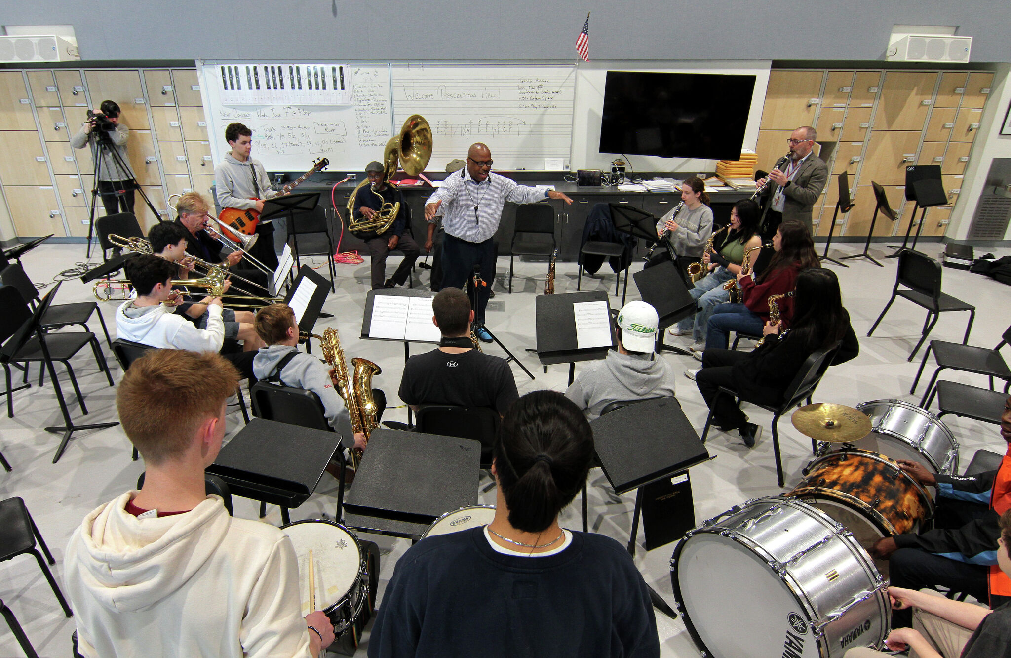 New Orleans jazz band came to Greenwich to workshop with students