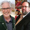 Woodstock town councilman Bennet Ratcliff (left) is running for supervisor. The incumbent, Bill McKenna (right), says he is not, though he will still be on the ballot for the June 17 Democratic primary and said he will serve if elected.