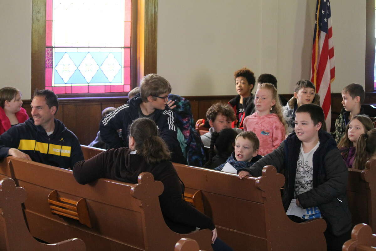 Manistee students visit Old Kirke Museum