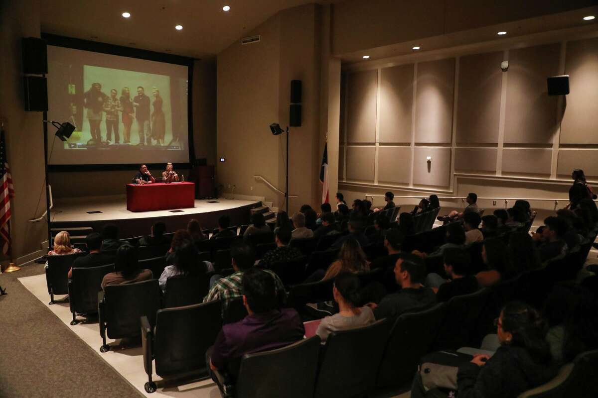 The Laredo Film Society holds a filmmaking workshop for TAMIU students in 2018. The TAMIU chapter of the Laredo Film Society will present a film festival on Friday, April 28, 2023.