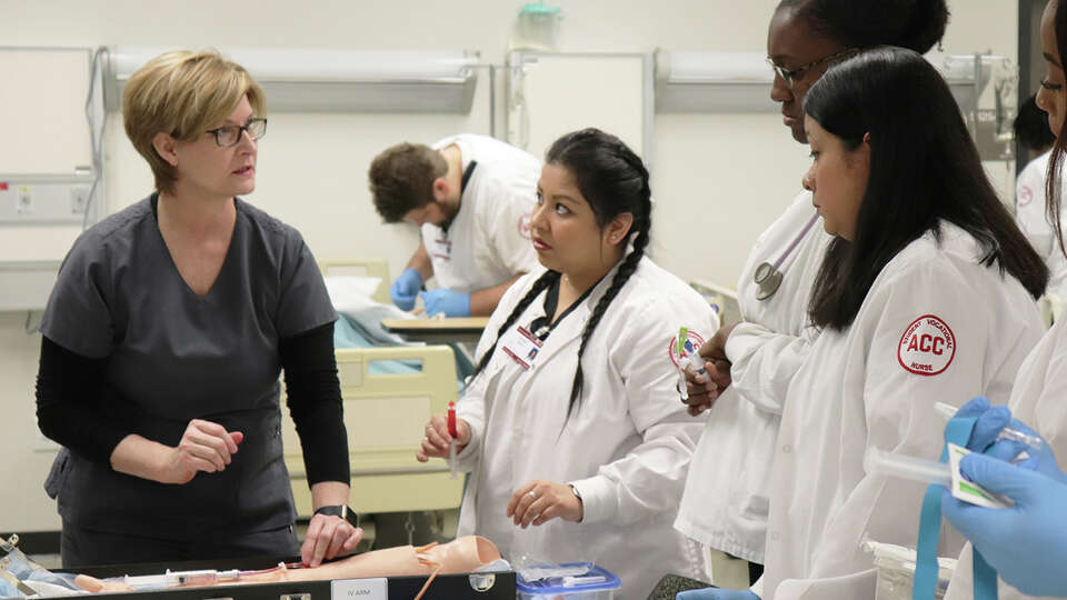 The vocational nursing program at Alvin Community College typically starts off with 50 students but drops significantly after the first semester. The new vocational nursing bridge program will potentially increase the number of graduates in the future, said Tori McTaggart, ACC vocational nursing program coordinator.