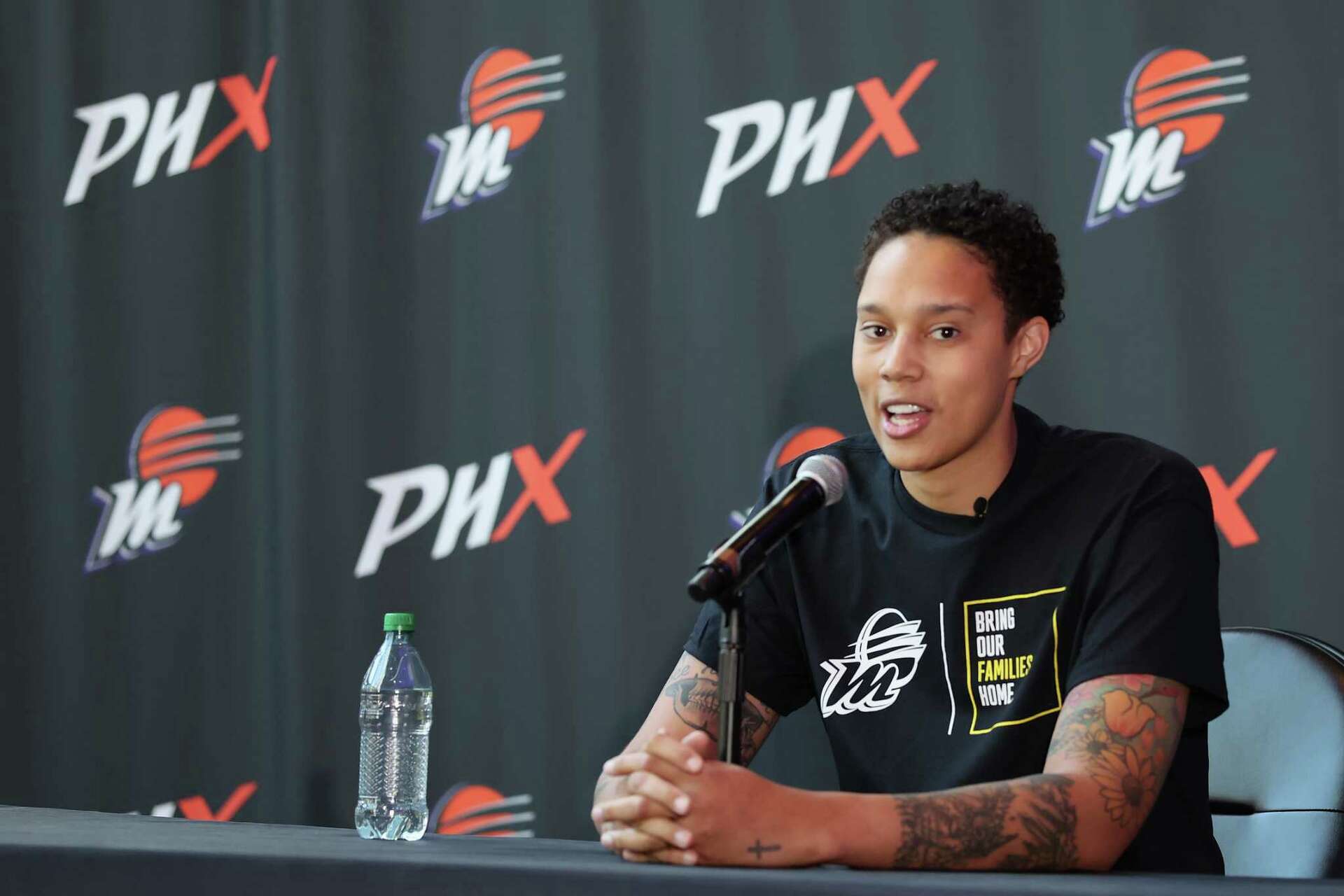 WNBA: Brittney Griner grateful in first remarks since return home