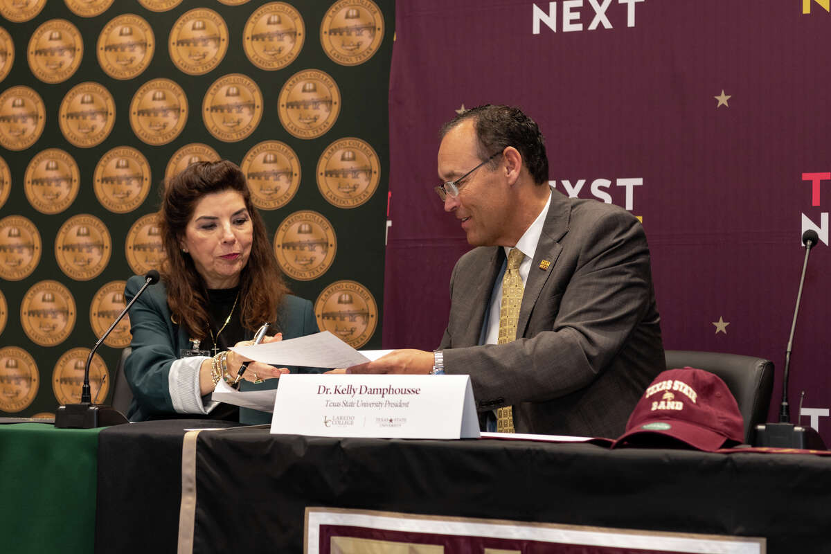 Laredo College and Texas State University officials announced on Thursday, April 27, 2023 a formal agreement to ease the transfer of students from Laredo to San Marcos.