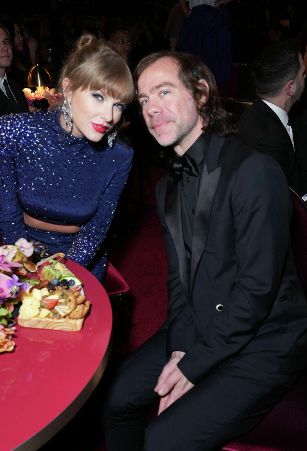 (L-R) Taylor Swift and Bryce Dessner attend the 65th GRAMMY Awards at Crypto.com Arena on February 05, 2023 in Los Angeles, California. 