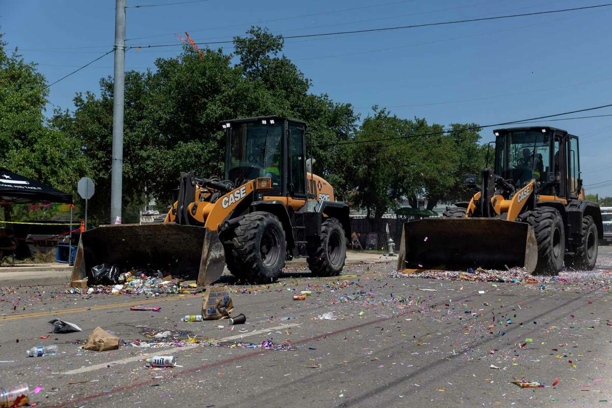 After Fiesta parades and parties, there's a big mess to clean up