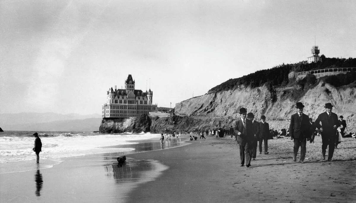 The Cliff House at Ocean Beach, San Francisco. This structure burned down in 1907.